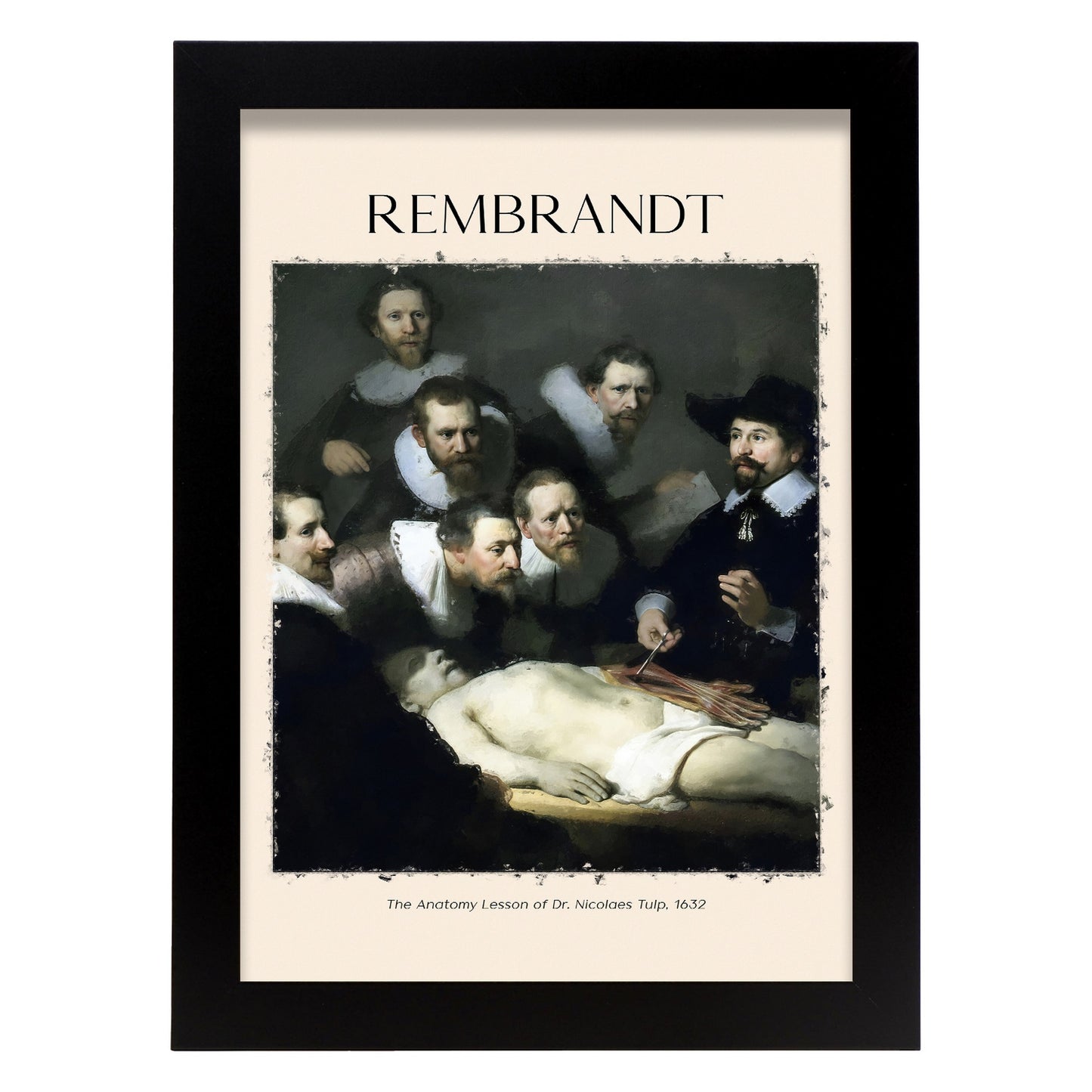Lámina de Lección de Anatomía Inspirada en Rembrandt