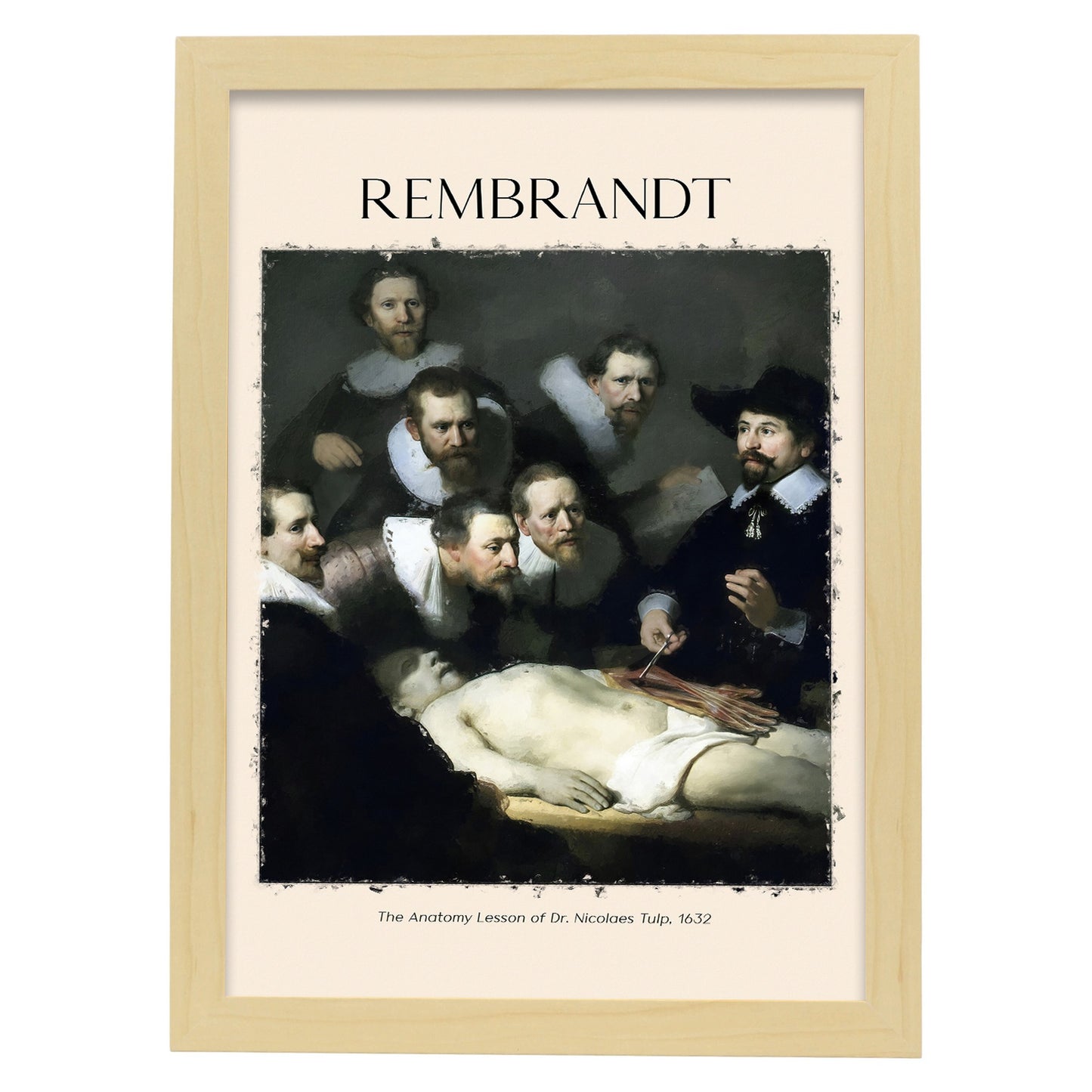 Lámina de Lección de Anatomía Inspirada en Rembrandt