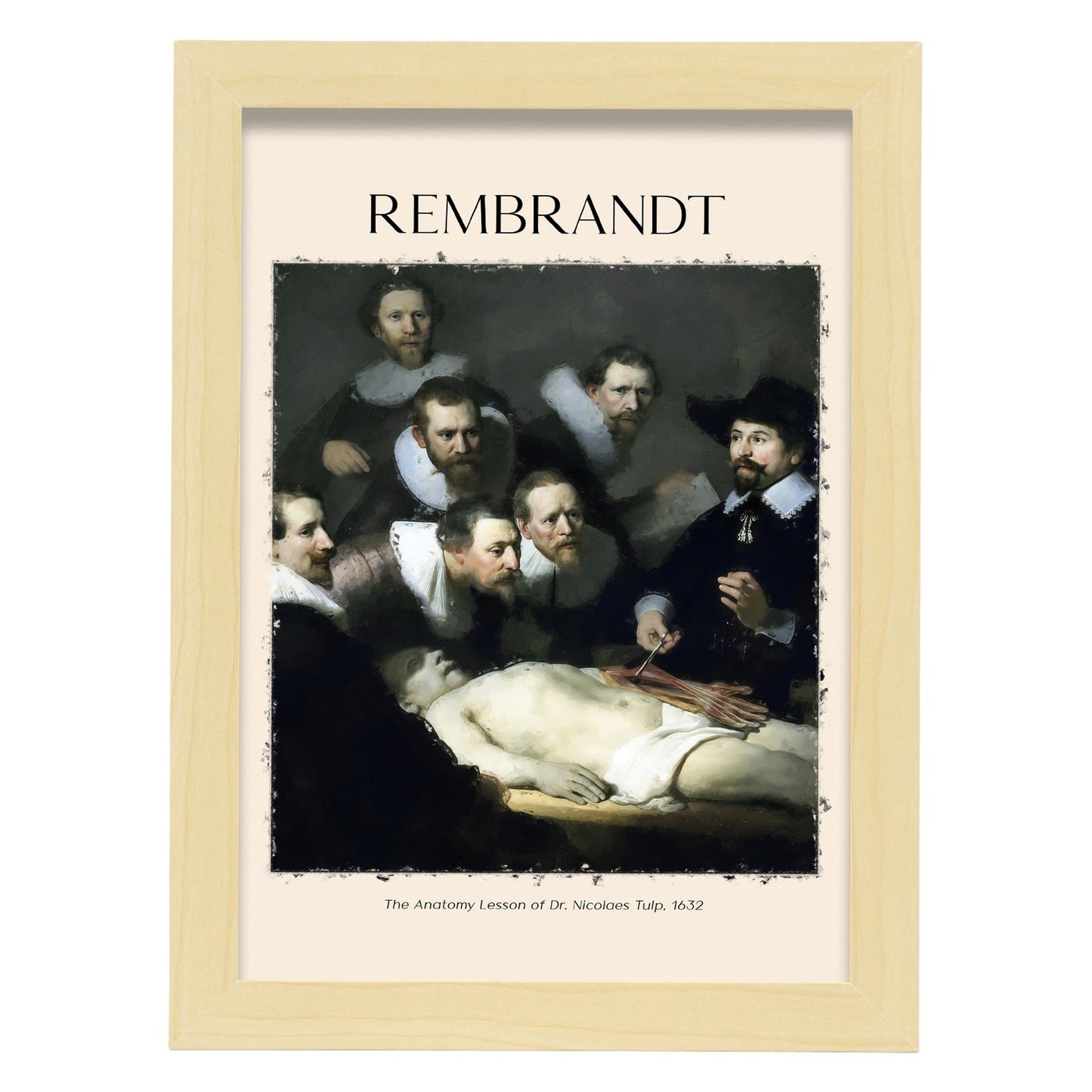 Lámina de Lección de Anatomía Inspirada en Rembrandt