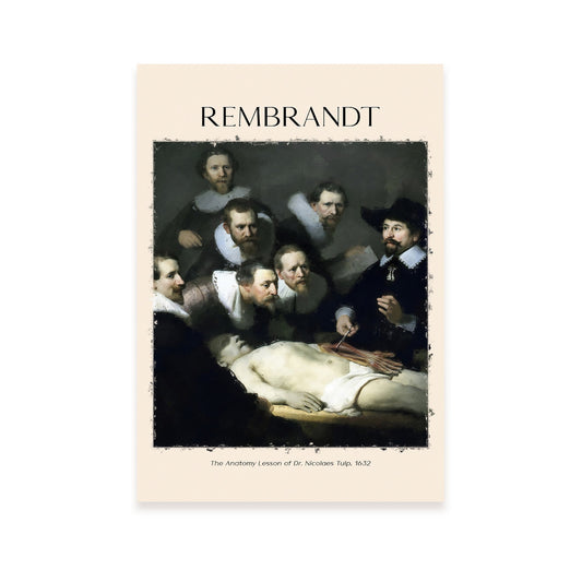 Lámina de Lección de Anatomía Inspirada en Rembrandt