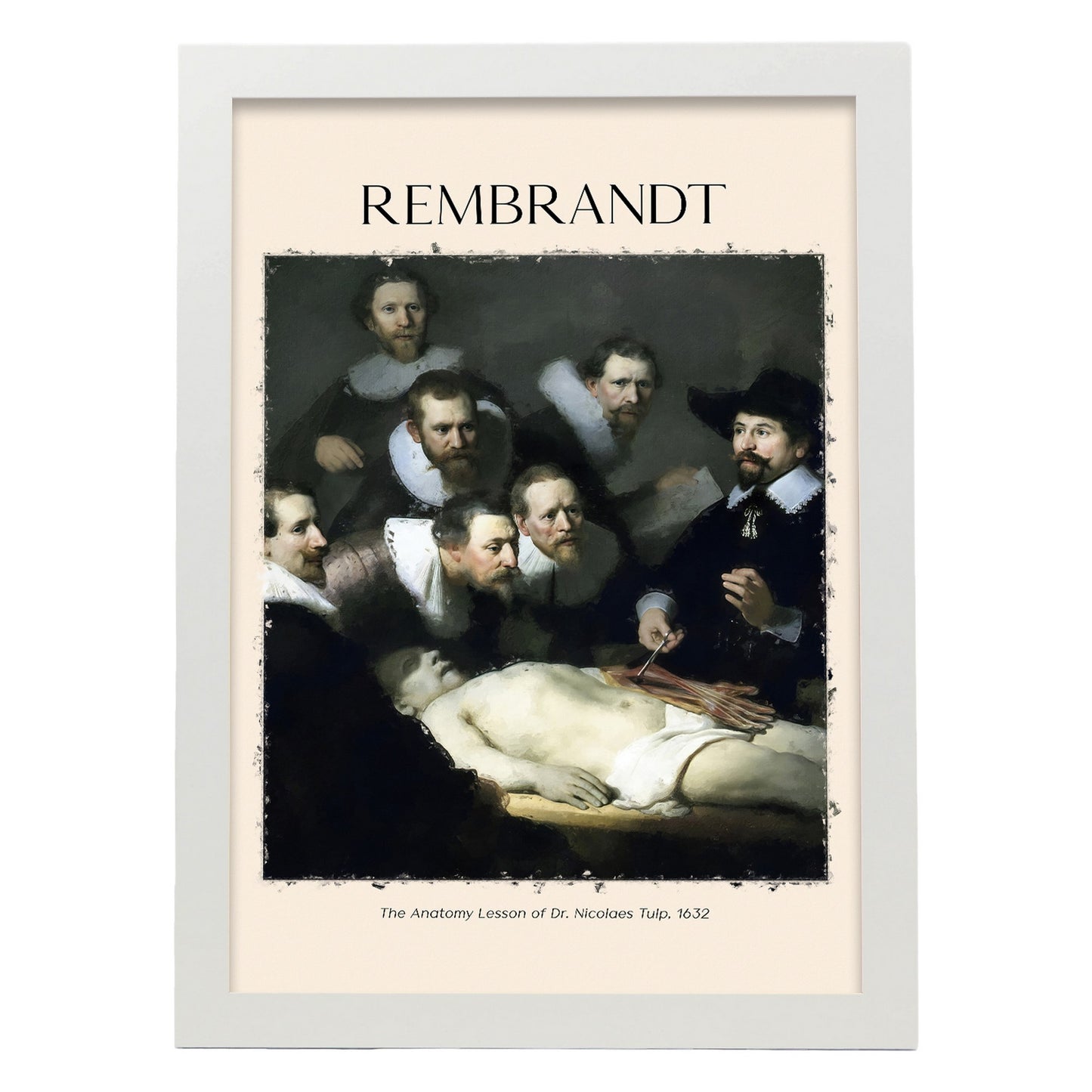 Lámina de Lección de Anatomía Inspirada en Rembrandt
