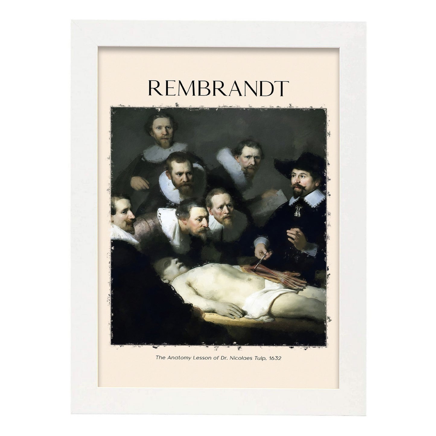 Lámina de Lección de Anatomía Inspirada en Rembrandt