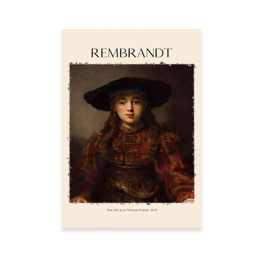 Lámina decorativa de La chica inspirada en Rembrandt