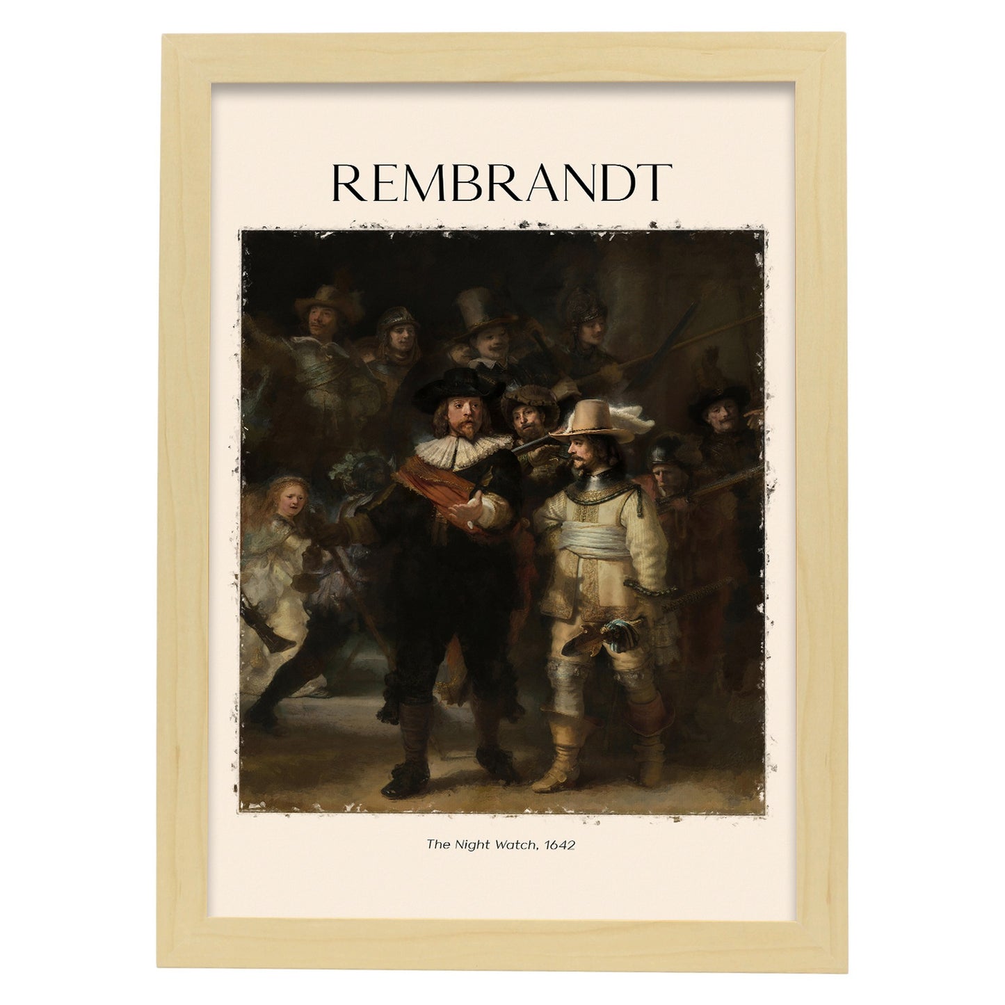 Lámina inspirada en Rembrandt