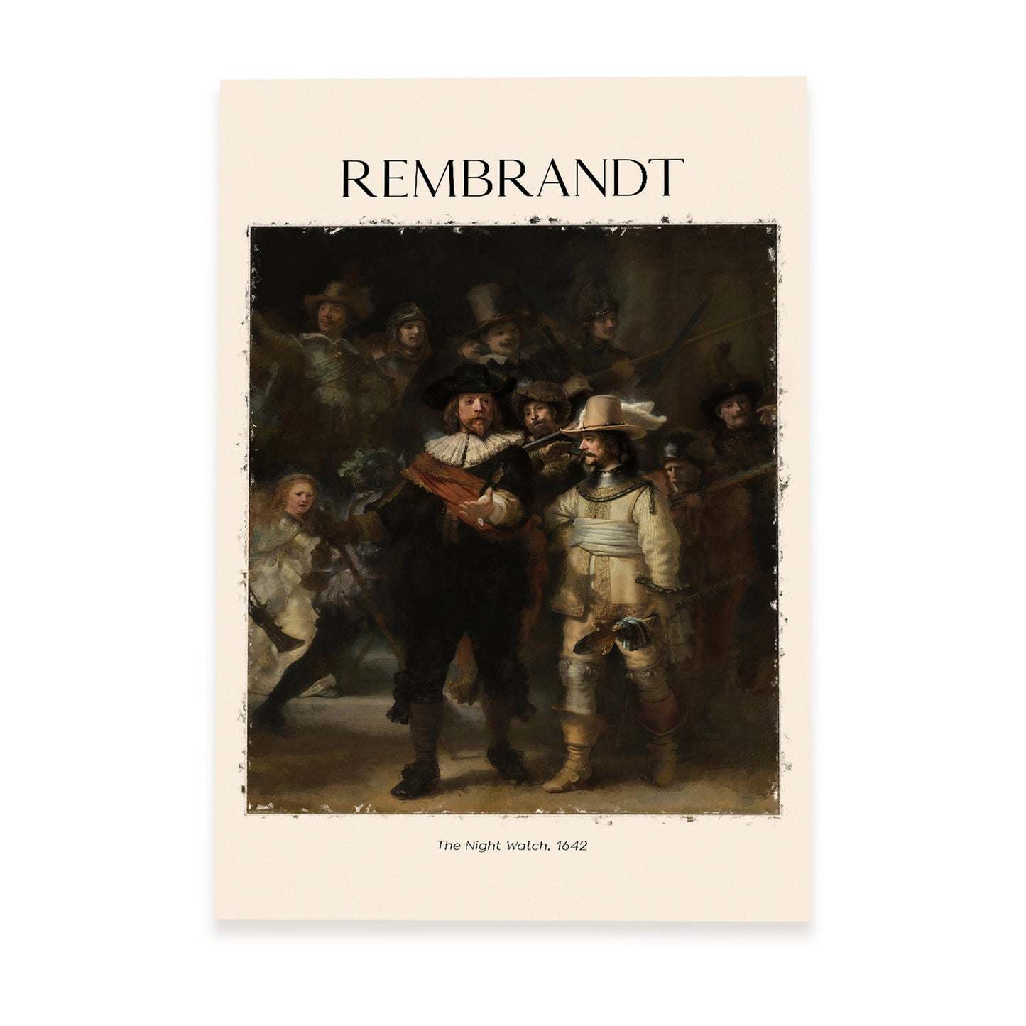 Lámina inspirada en Rembrandt