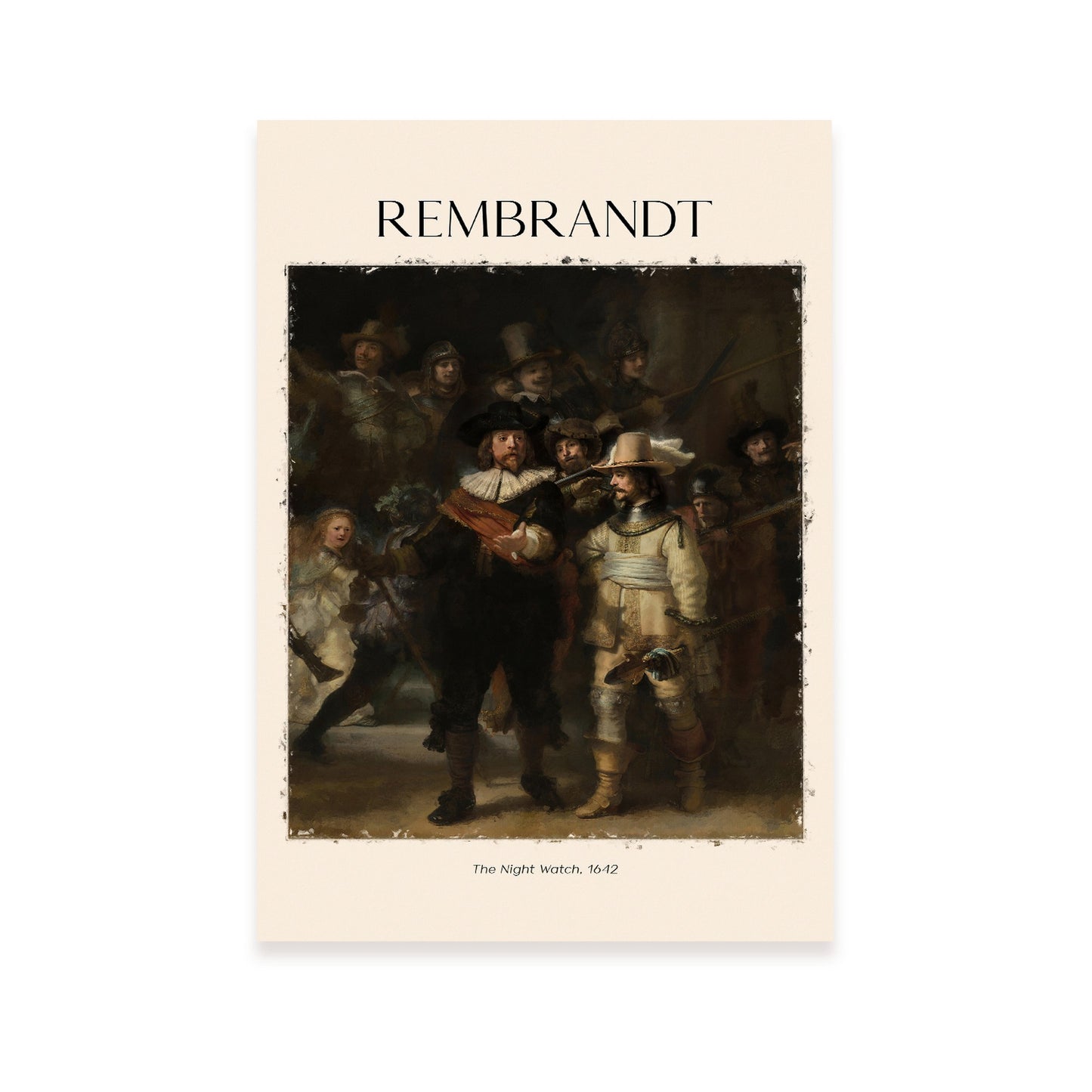 Lámina inspirada en Rembrandt