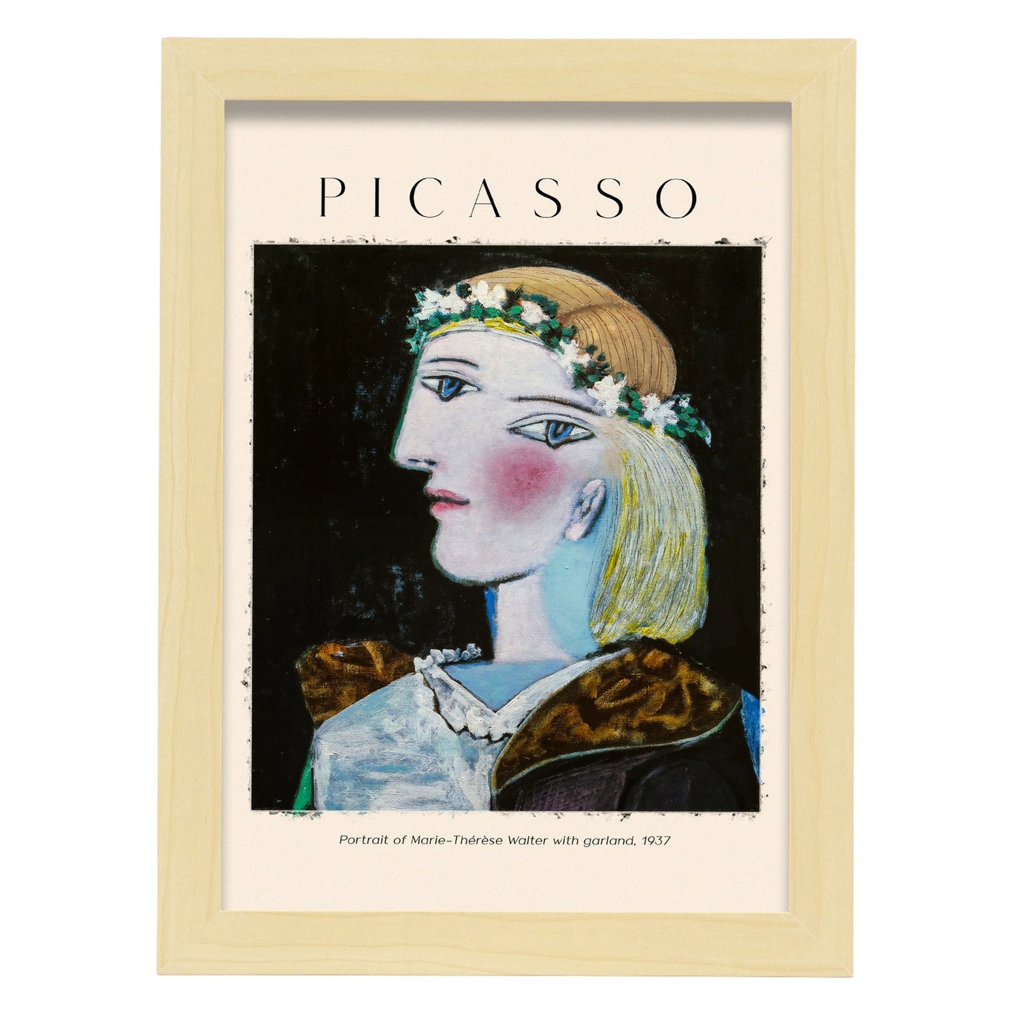 Lámina de Arte Estético de Marie Therese Walter Garland Inspirada en Picasso