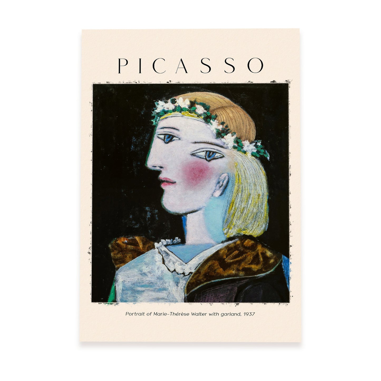 Lámina de Arte Estético de Marie Therese Walter Garland Inspirada en Picasso