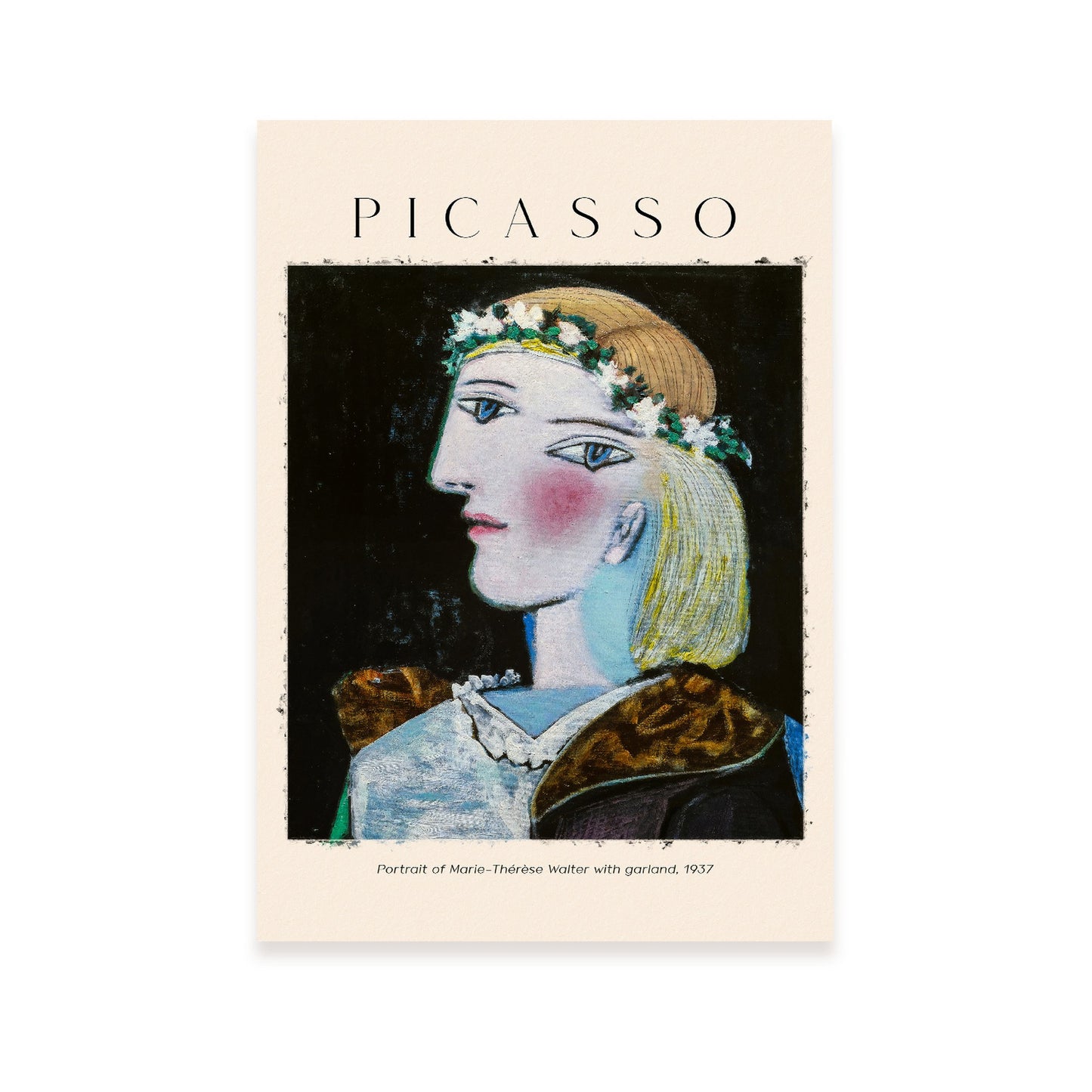 Lámina de Arte Estético de Marie Therese Walter Garland Inspirada en Picasso