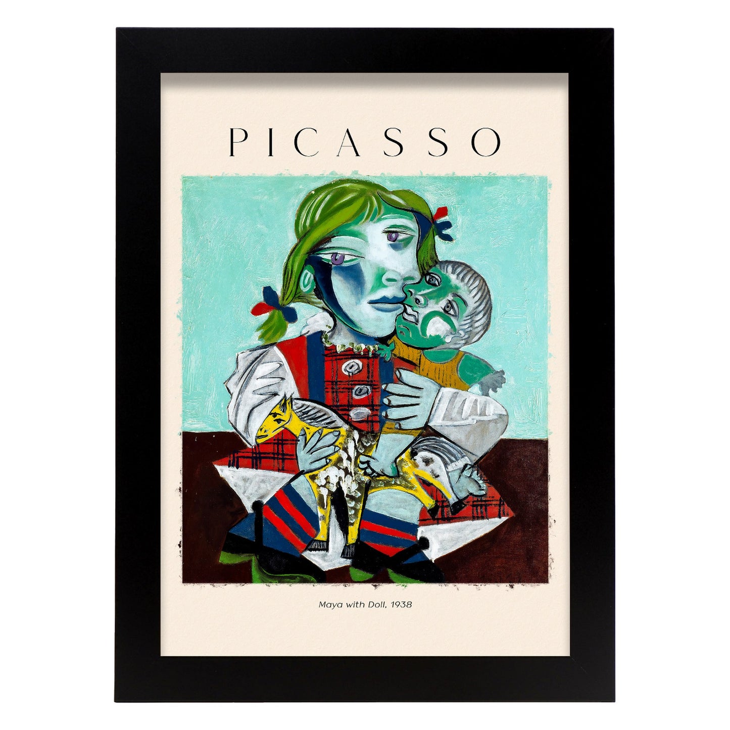 Lámina decorativa de Maya con muñeca inspirada en Picasso