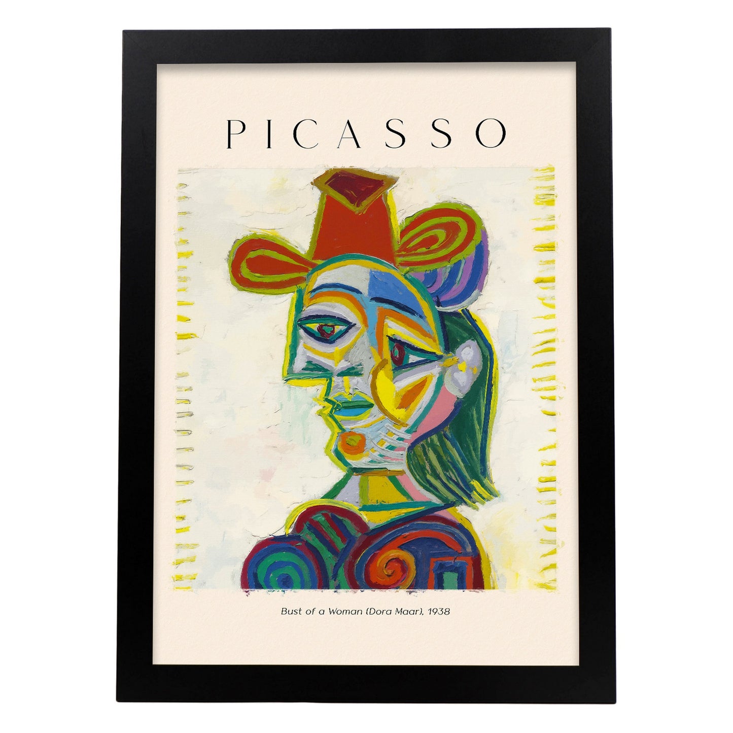 Lámina de Mujer Busto Estilo Picasso