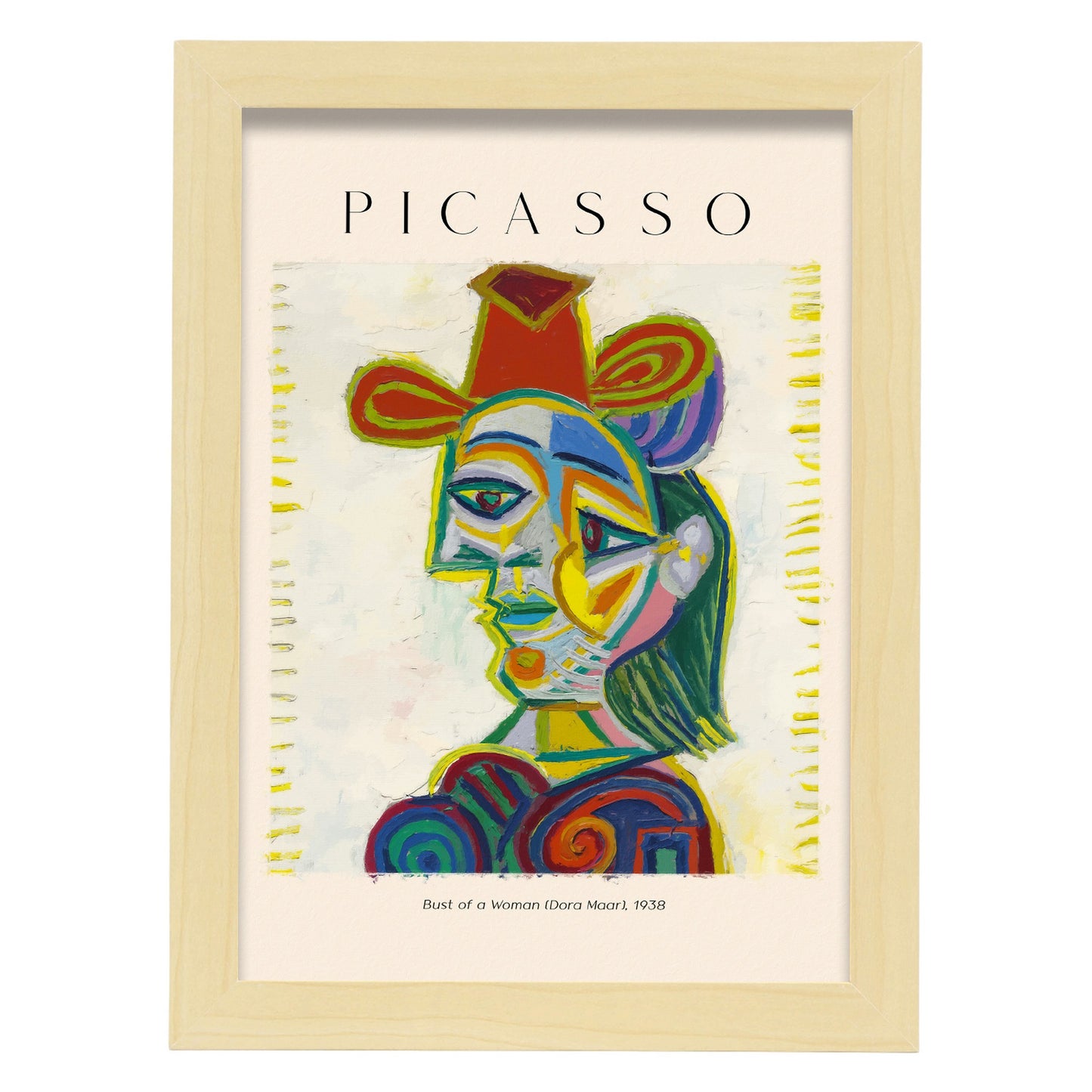 Lámina de Mujer Busto Estilo Picasso