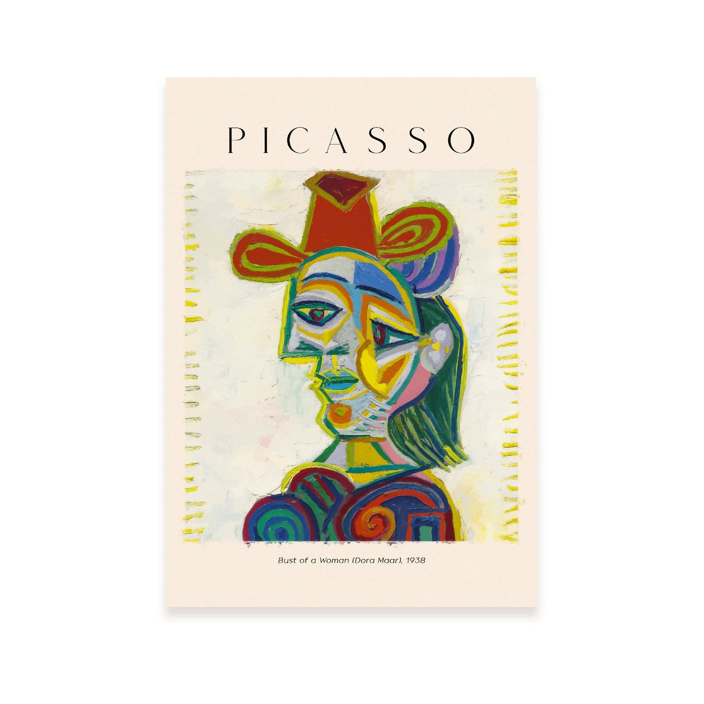 Lámina de Mujer Busto Estilo Picasso