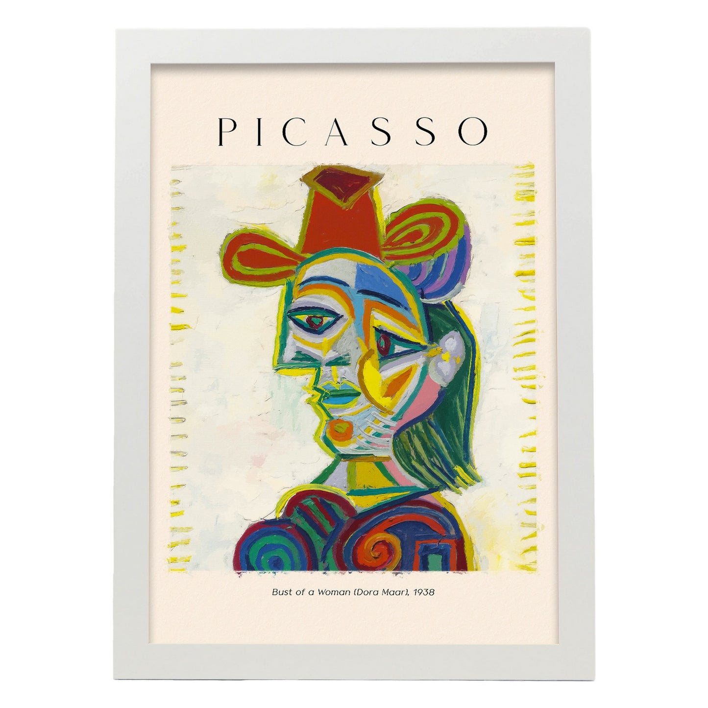 Lámina de Mujer Busto Estilo Picasso