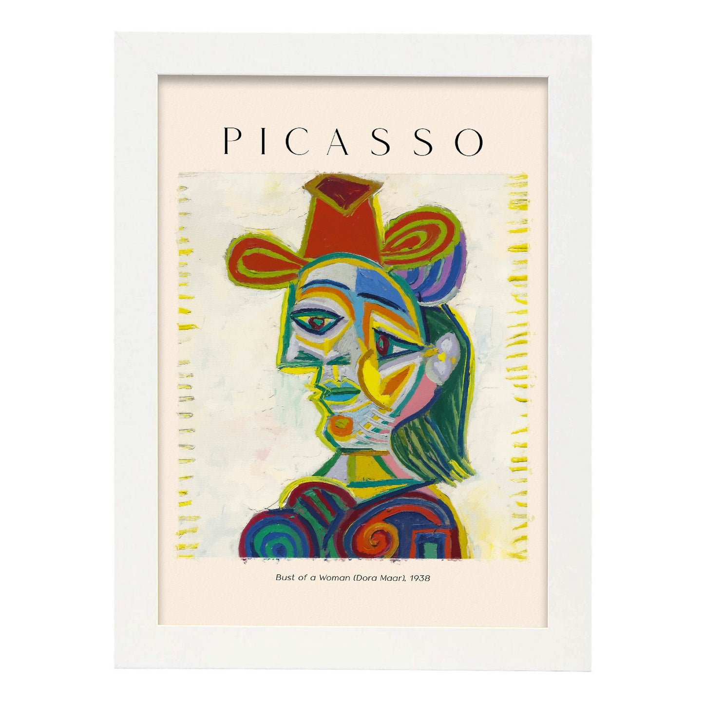 Lámina de Mujer Busto Estilo Picasso