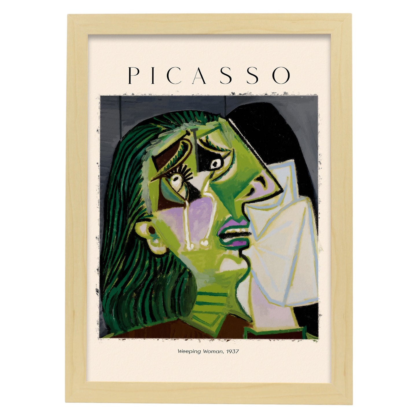 Lámina de Mujer llorando inspirada en Picasso
