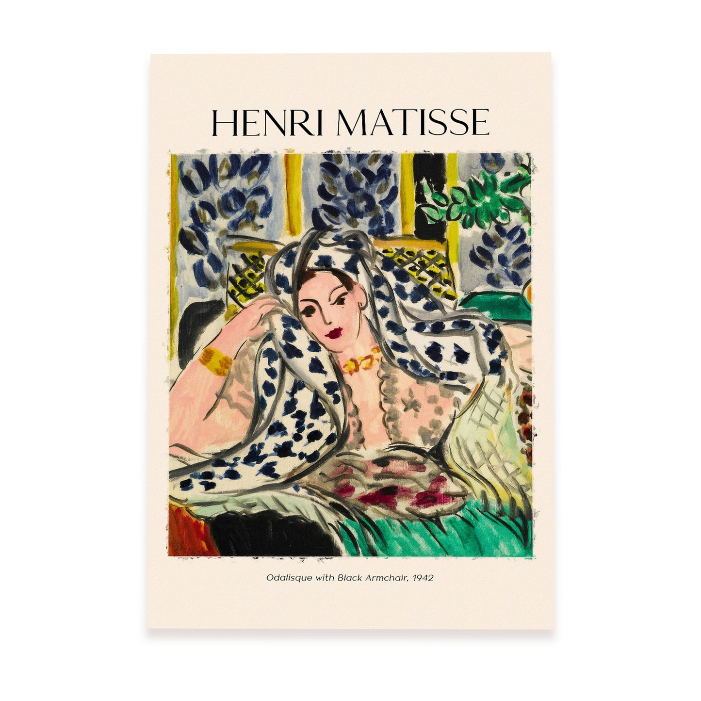 Lámina Odalisque con sillón negro inspirada en Henri Matisse