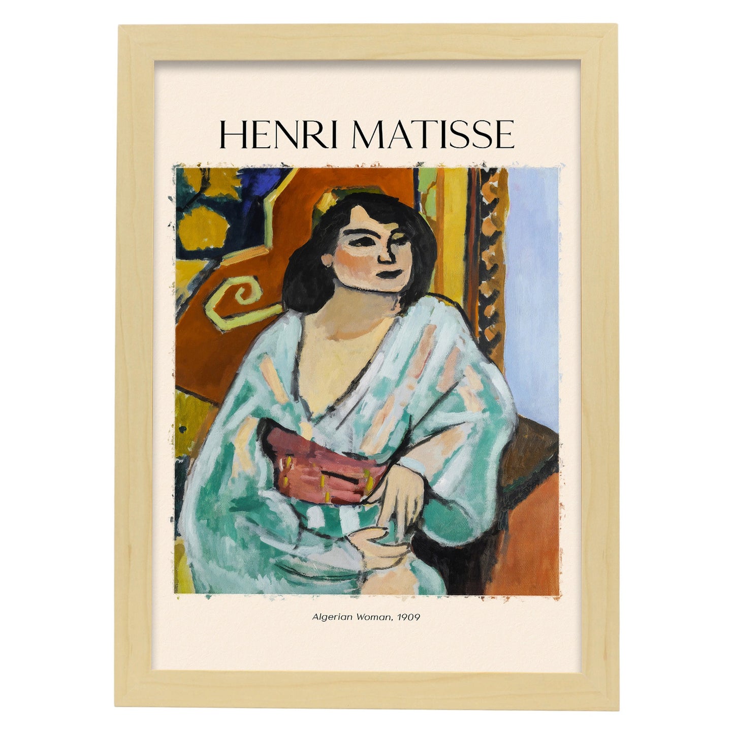 Lámina de Mujer Argelina inspirada en Henri Matisse