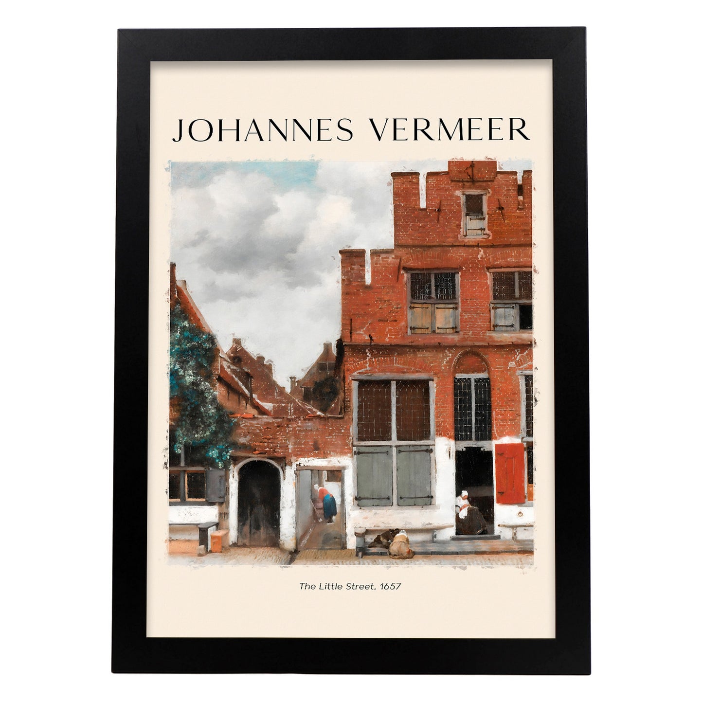 Lámina de La Pequeña Calle inspirada en Johannes Vermeer