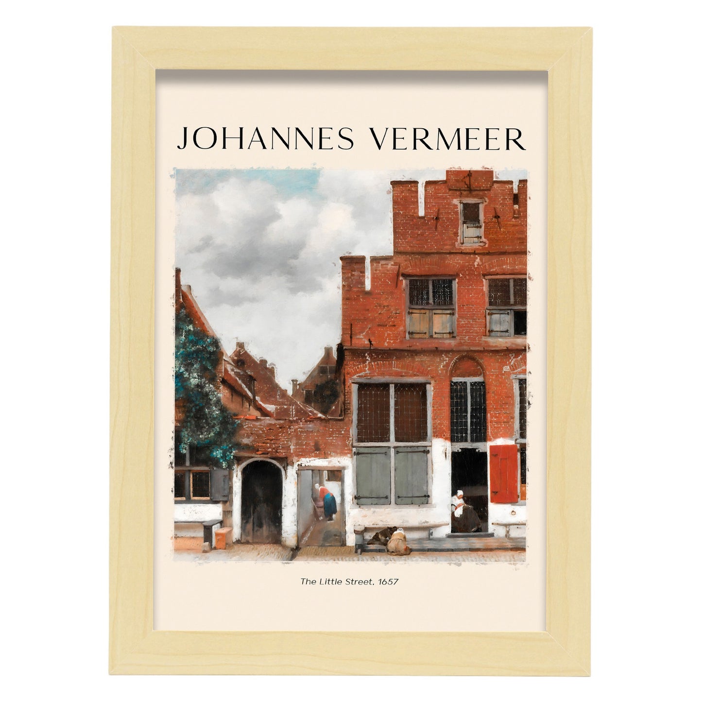 Lámina de La Pequeña Calle inspirada en Johannes Vermeer