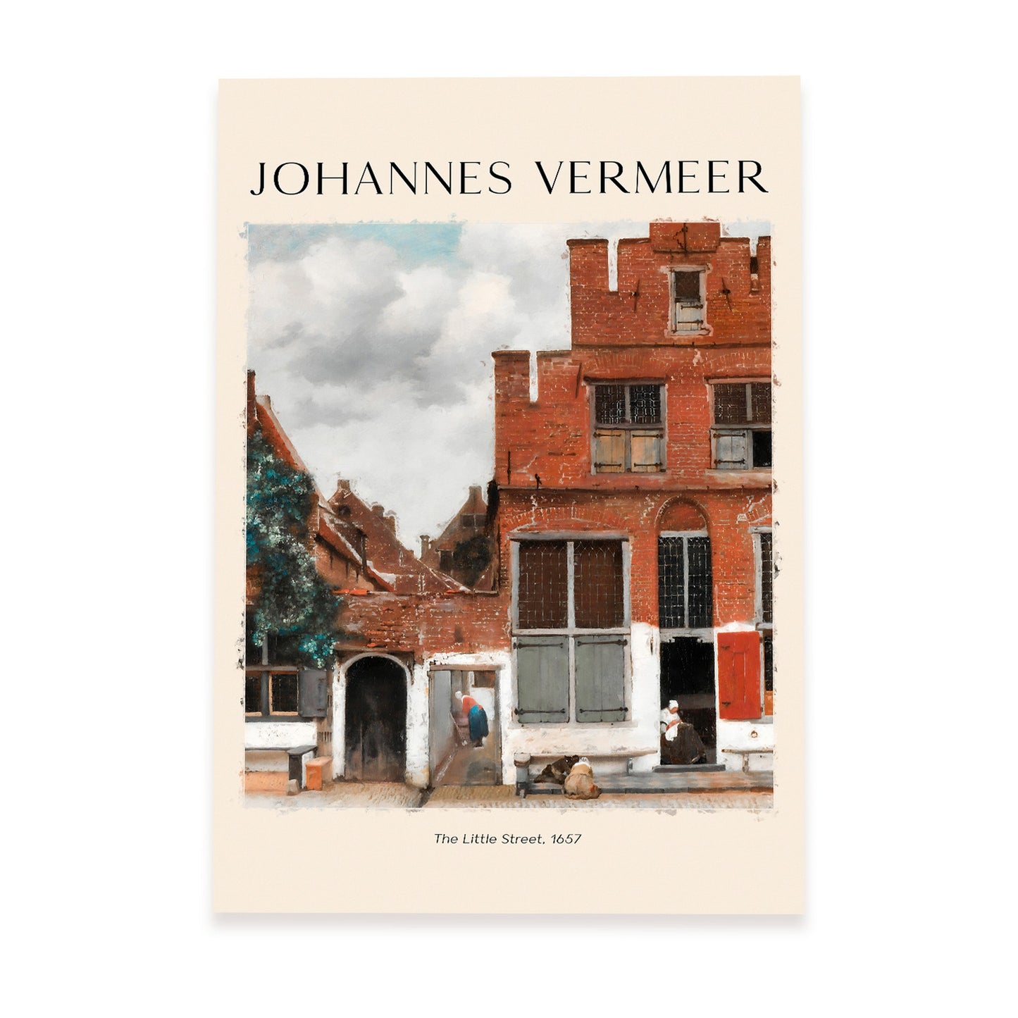 Lámina de La Pequeña Calle inspirada en Johannes Vermeer