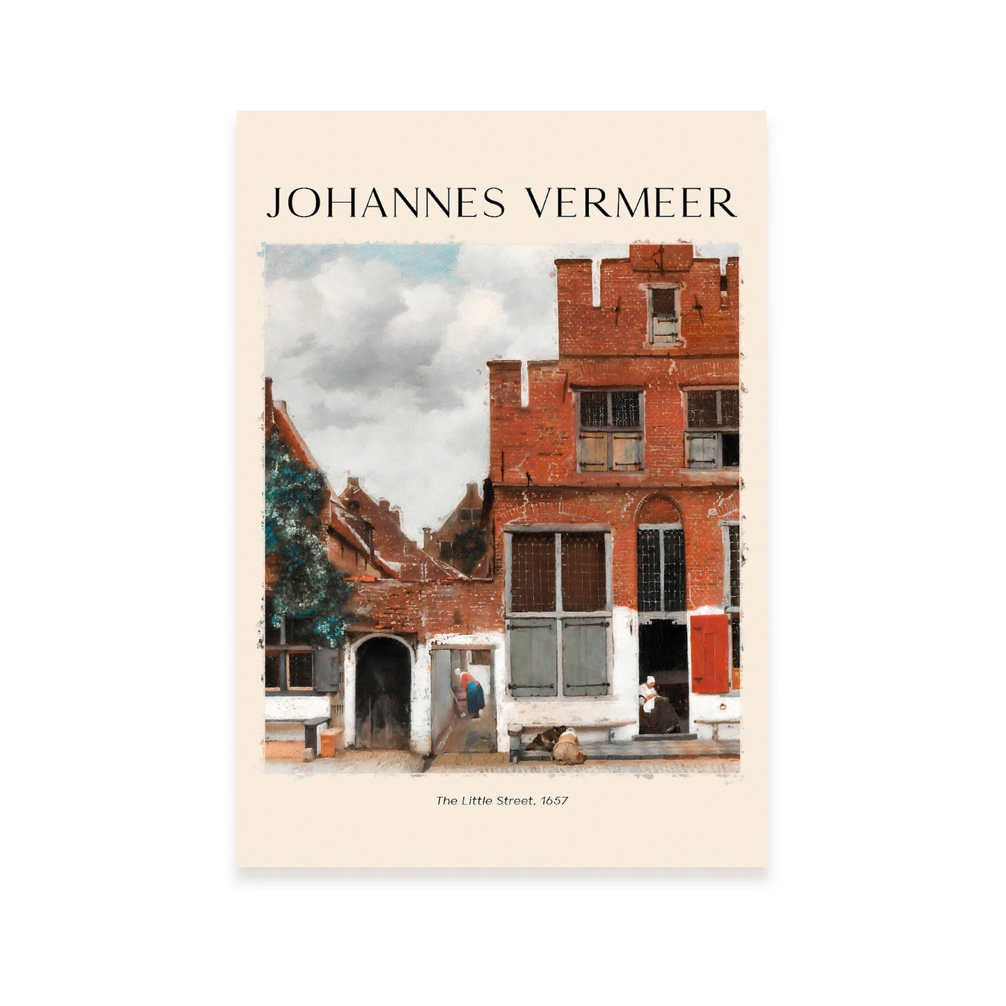 Lámina de La Pequeña Calle inspirada en Johannes Vermeer