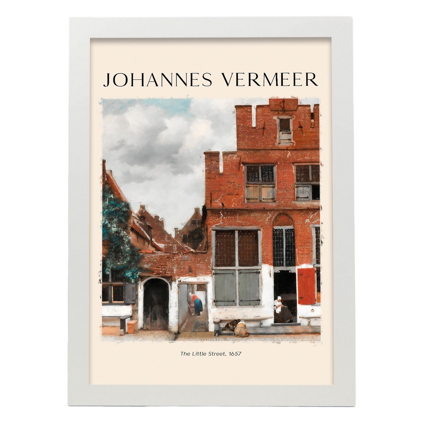 Lámina de La Pequeña Calle inspirada en Johannes Vermeer