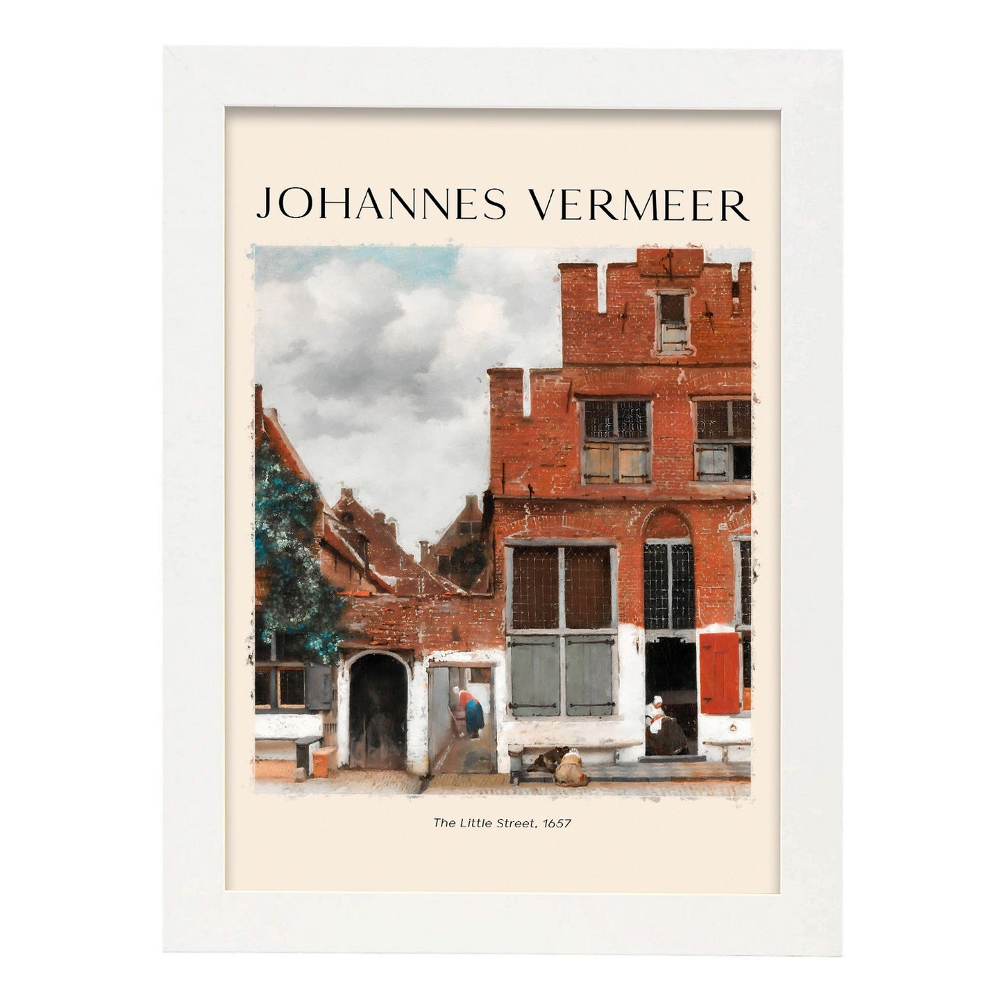 Lámina de La Pequeña Calle inspirada en Johannes Vermeer