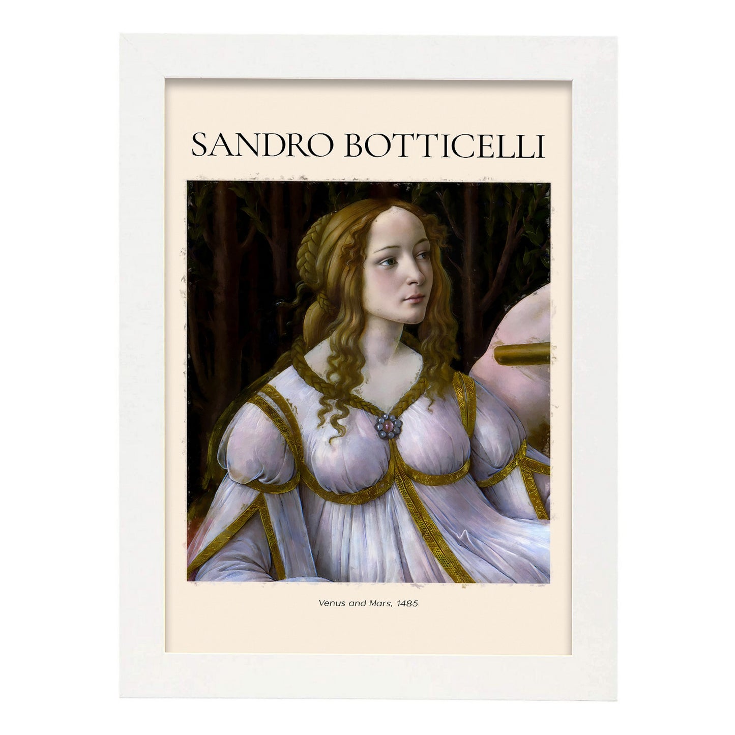 Lámina de Venus y Marte inspirada en Sandro Botticelli