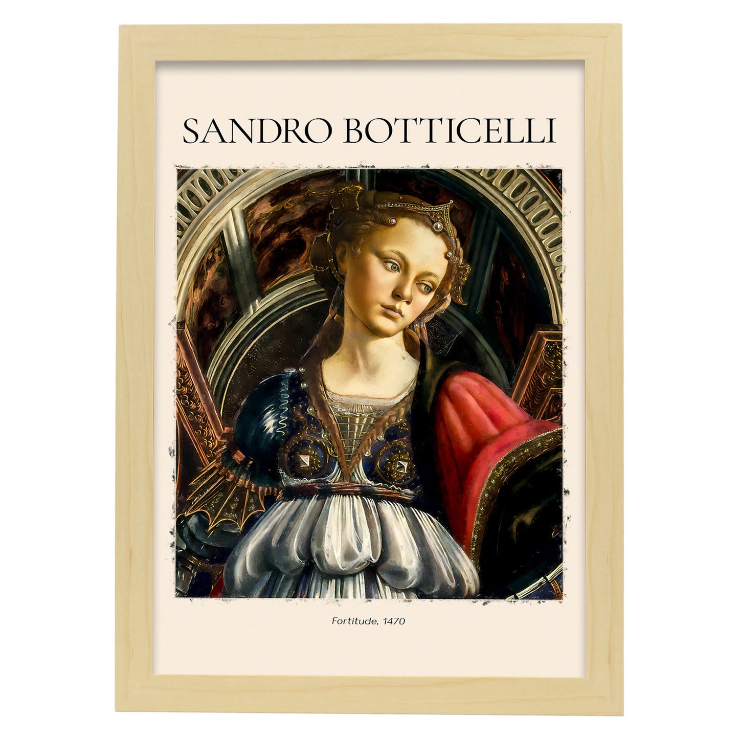 Lámina decorativa de Fortaleza inspirada en Sandro Botticelli