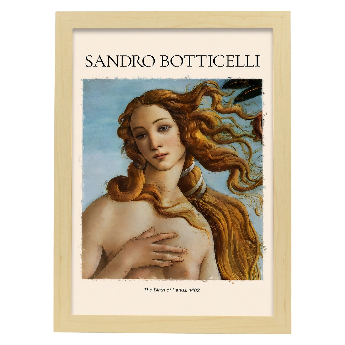 Lámina decorativa de El nacimiento de Venus 1482 de Sandro Botticelli