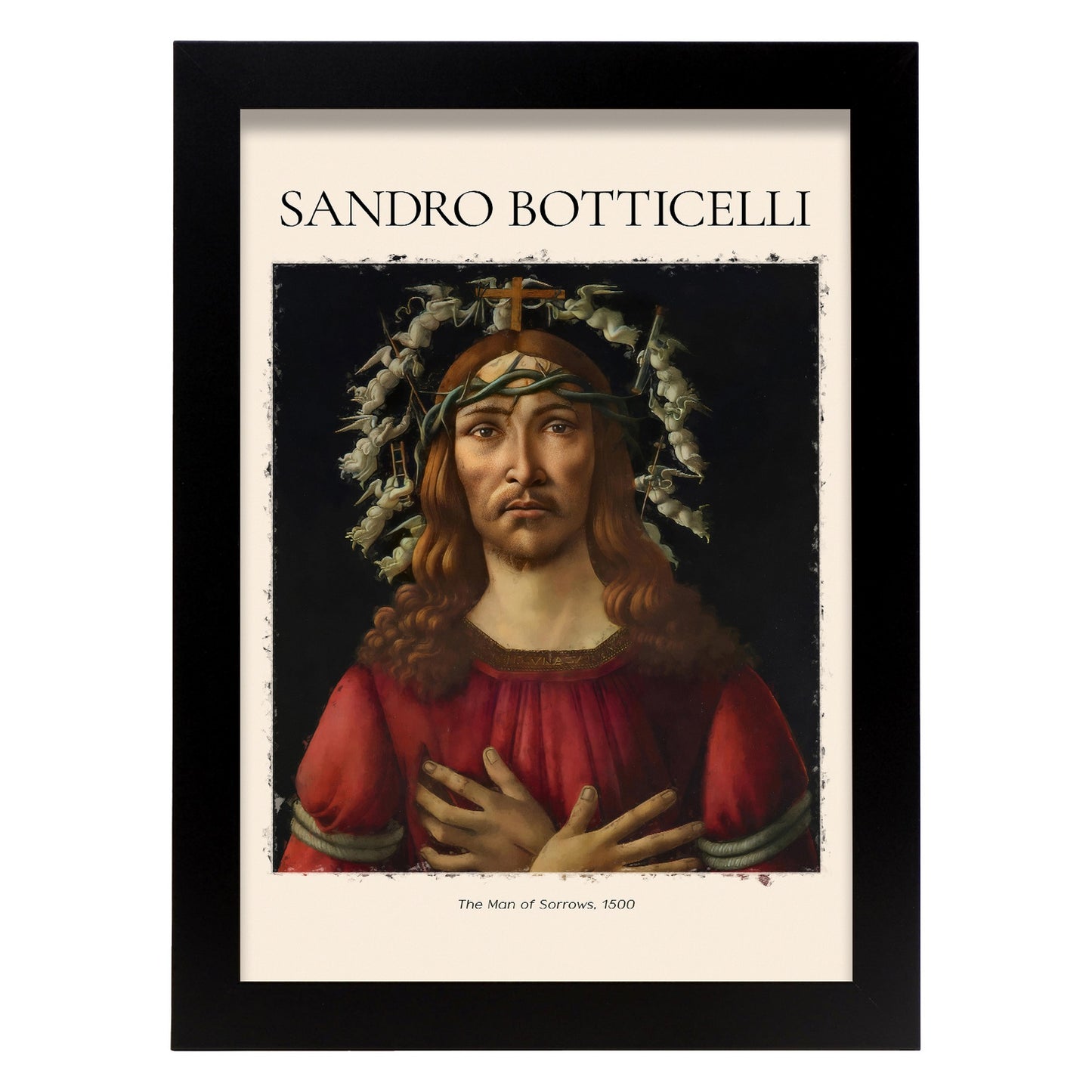 Lámina de El hombre de las penas inspirada en Sandro Botticelli