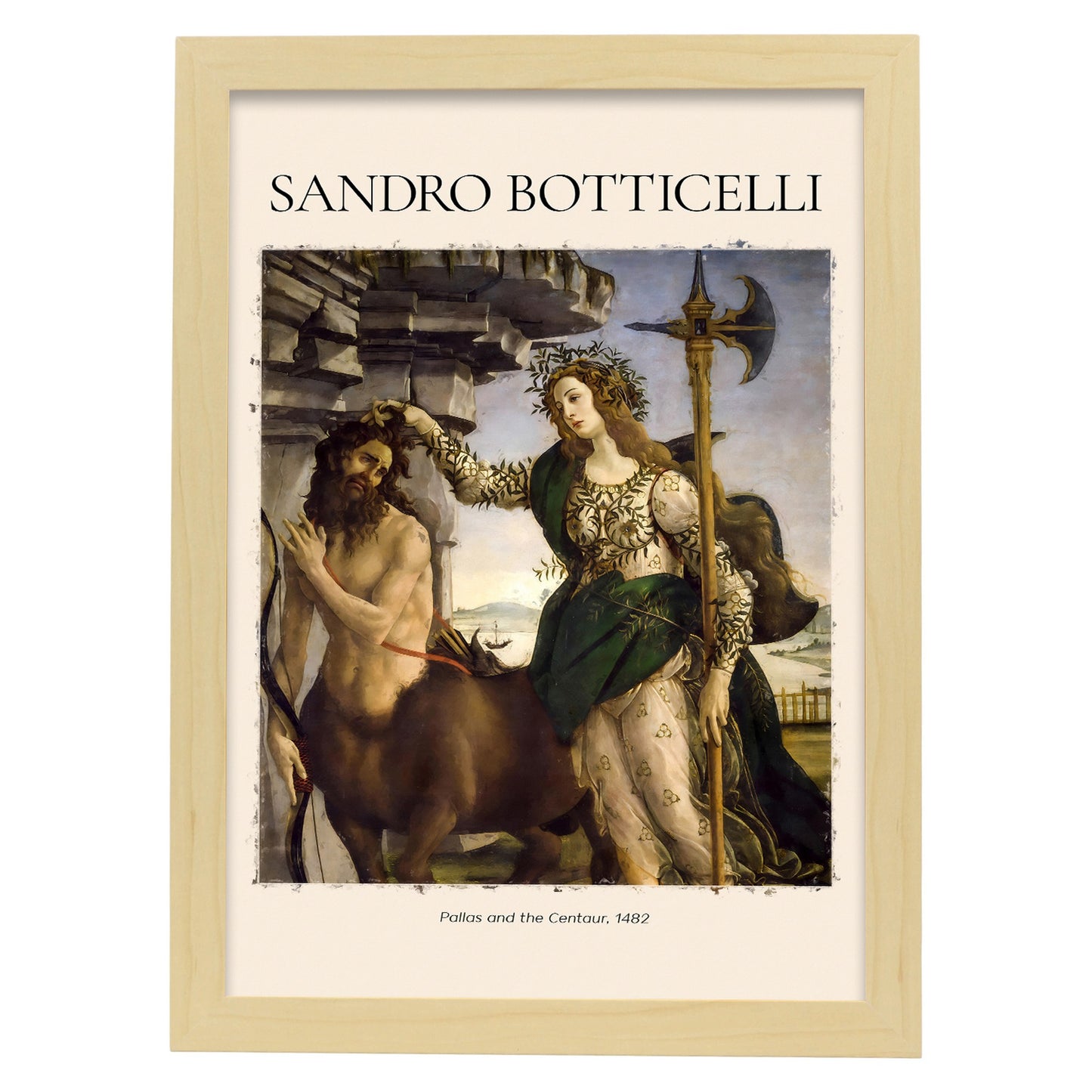 Lámina de Pallas y el Centauro inspirada en Sandro Botticelli para tu hogar