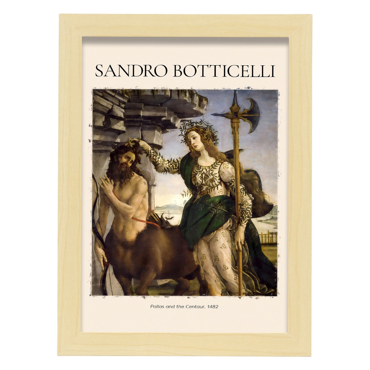 Lámina de Pallas y el Centauro inspirada en Sandro Botticelli para tu hogar