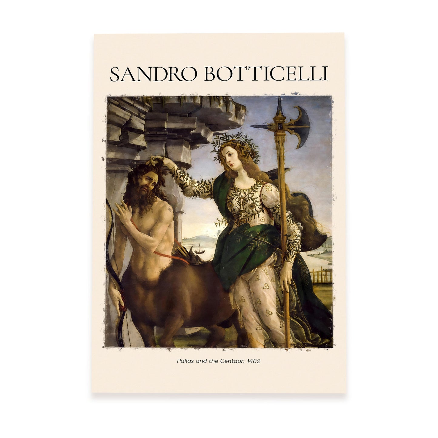 Lámina de Pallas y el Centauro inspirada en Sandro Botticelli para tu hogar