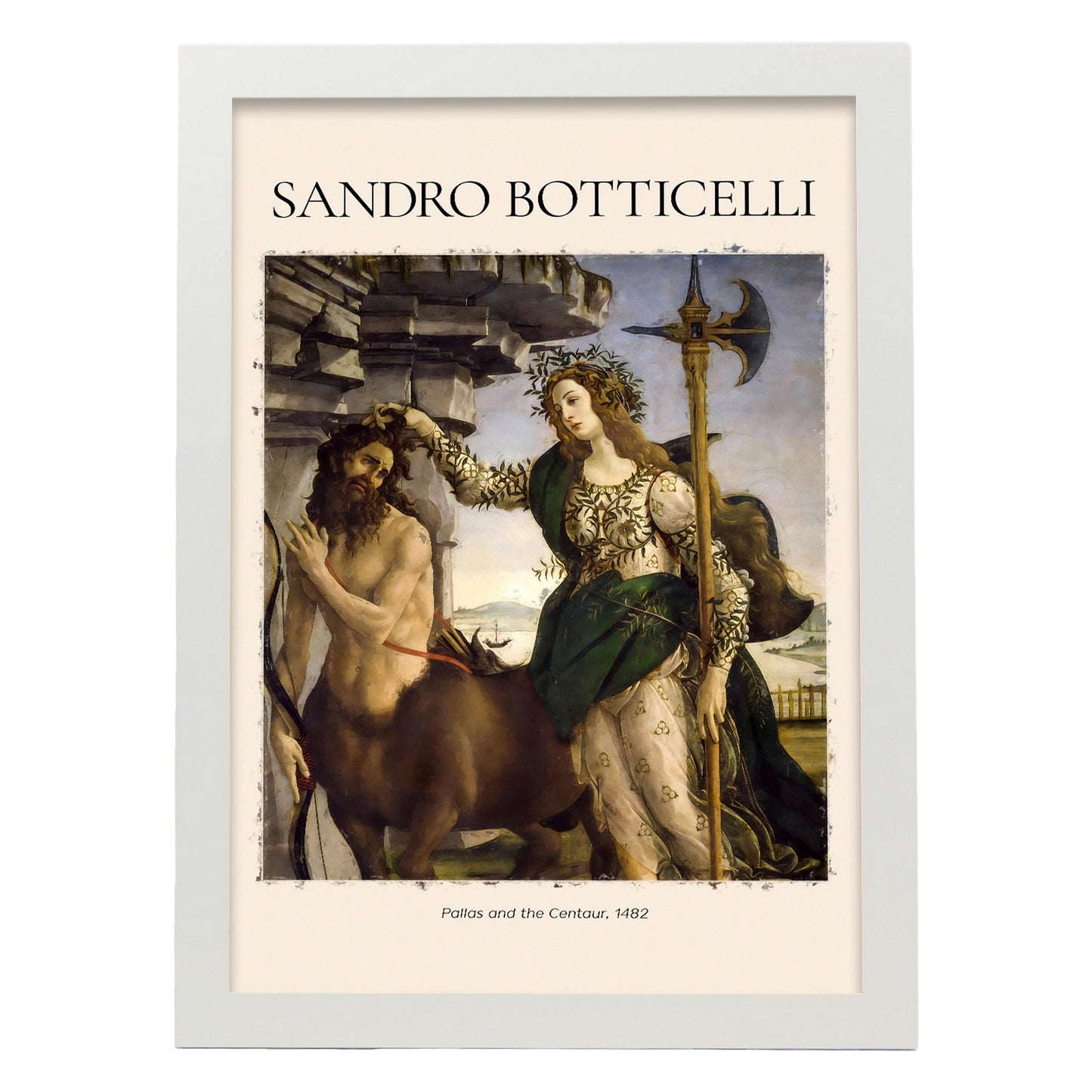 Lámina de Pallas y el Centauro inspirada en Sandro Botticelli para tu hogar