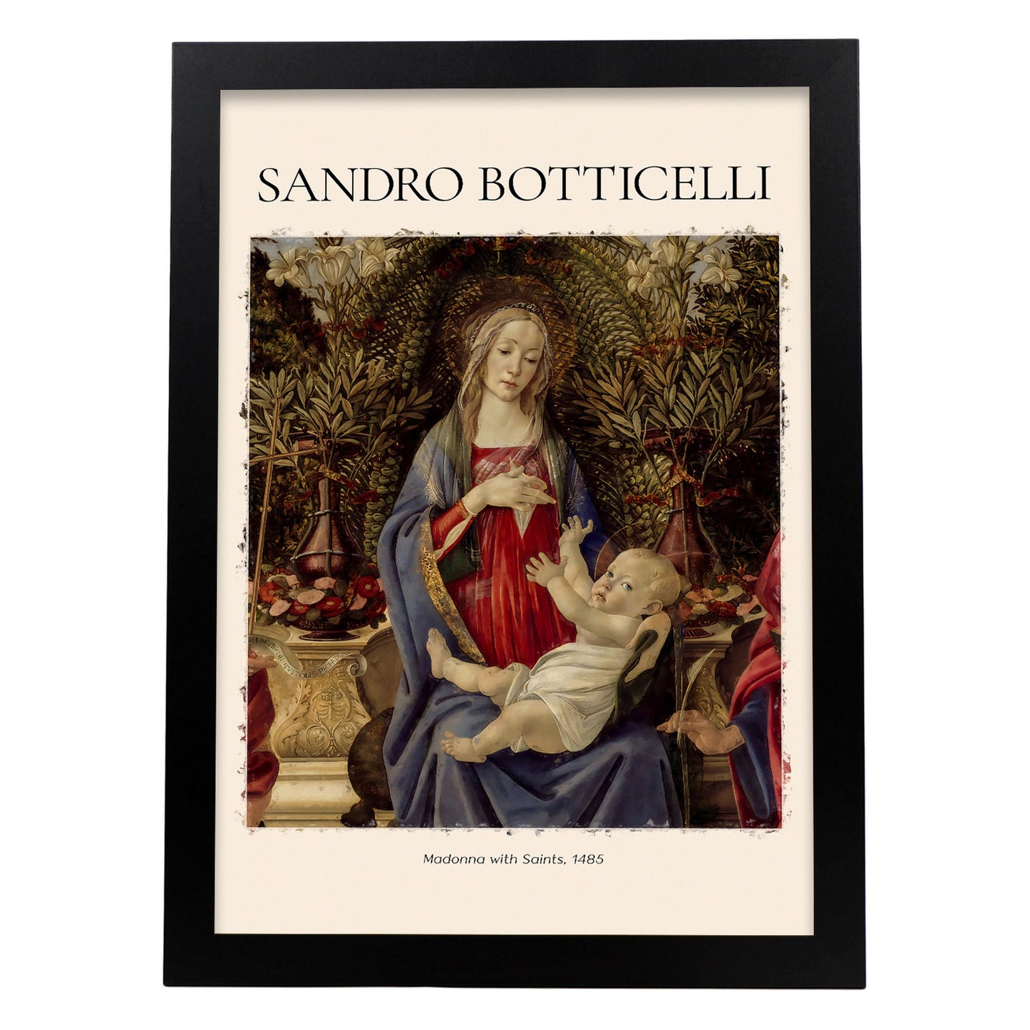 Lámina de Madonna con Santos Inspirada en Sandro Botticelli