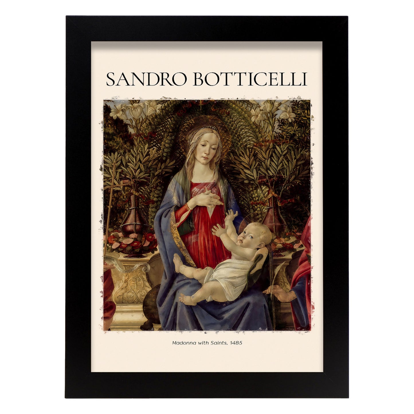 Lámina de Madonna con Santos Inspirada en Sandro Botticelli
