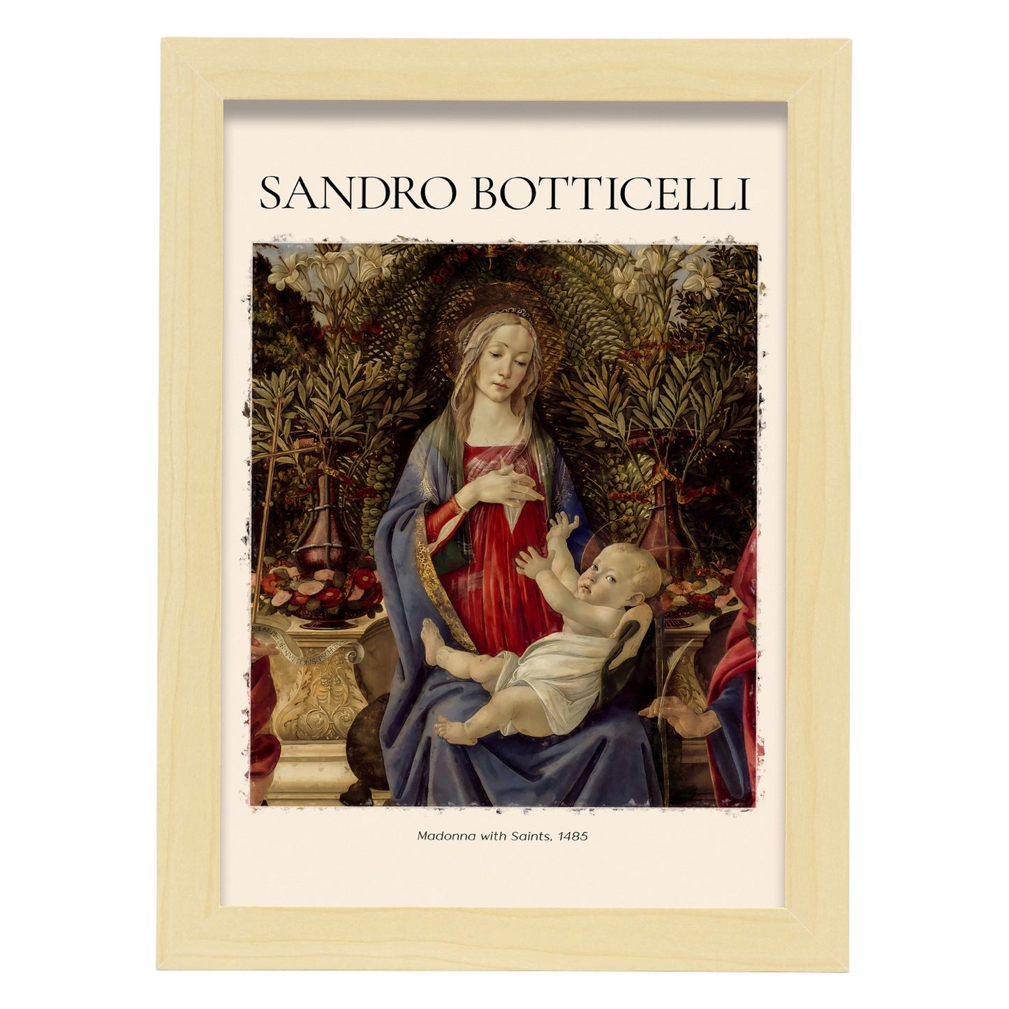 Lámina de Madonna con Santos Inspirada en Sandro Botticelli