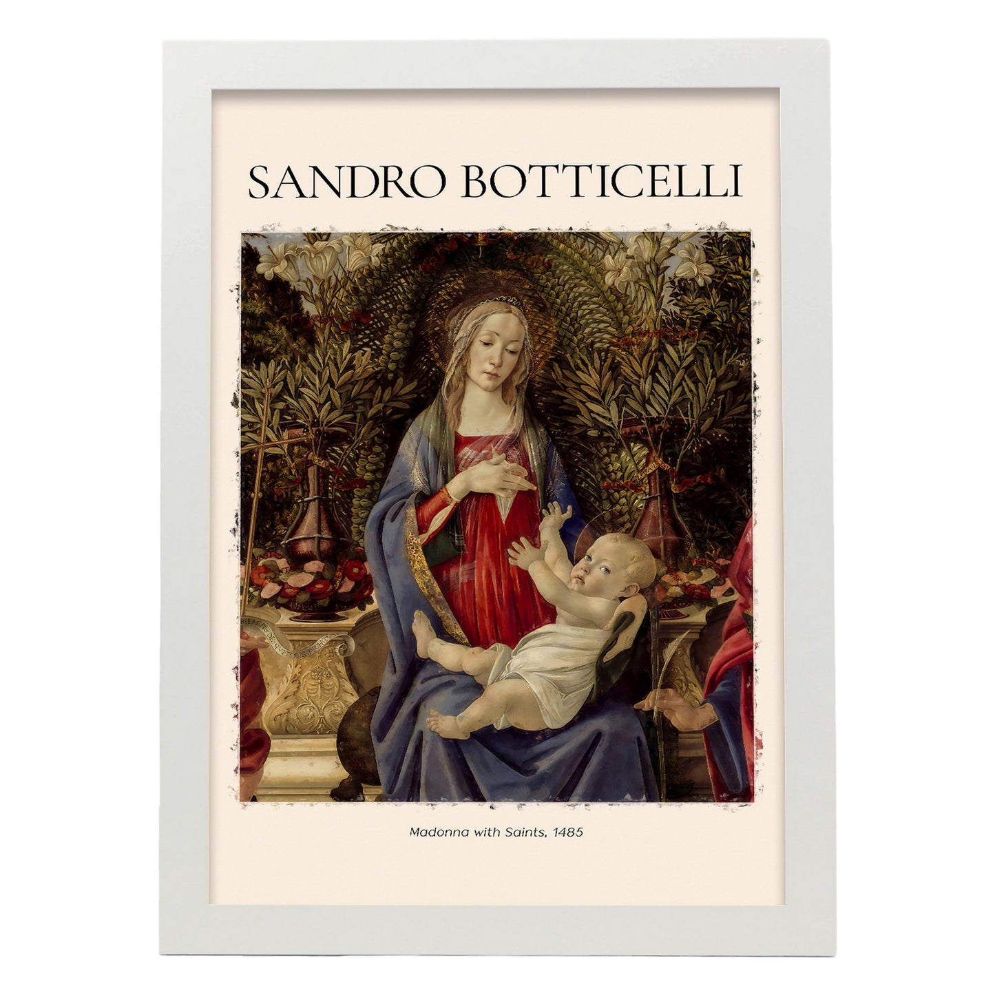 Lámina de Madonna con Santos Inspirada en Sandro Botticelli