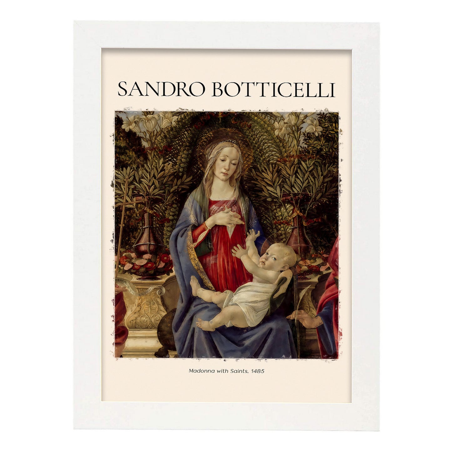 Lámina de Madonna con Santos Inspirada en Sandro Botticelli
