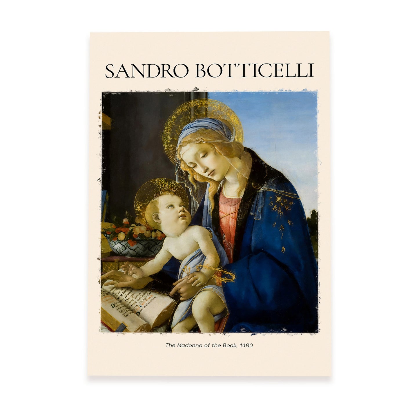 Lámina de Madonna inspirada en Sandro Botticelli