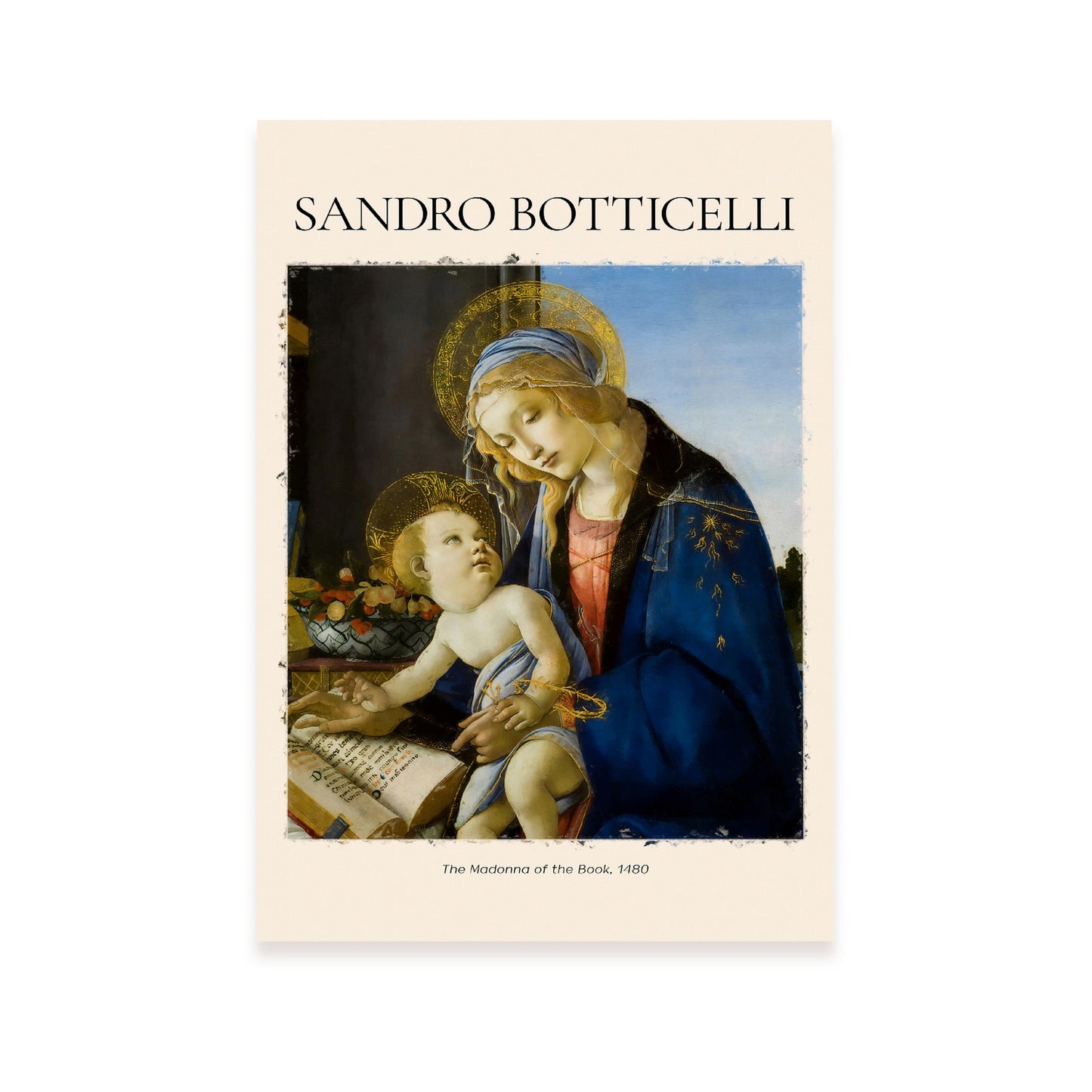 Lámina de Madonna inspirada en Sandro Botticelli