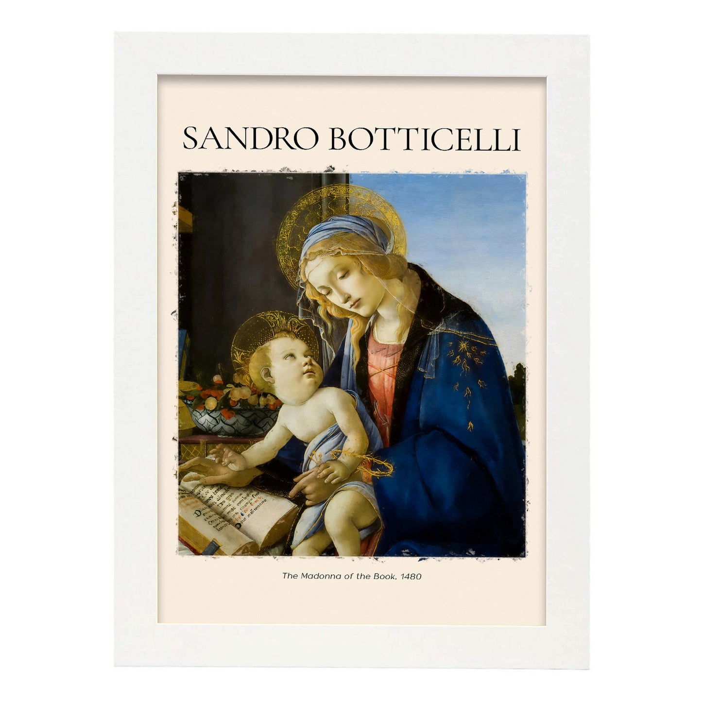 Lámina de Madonna inspirada en Sandro Botticelli