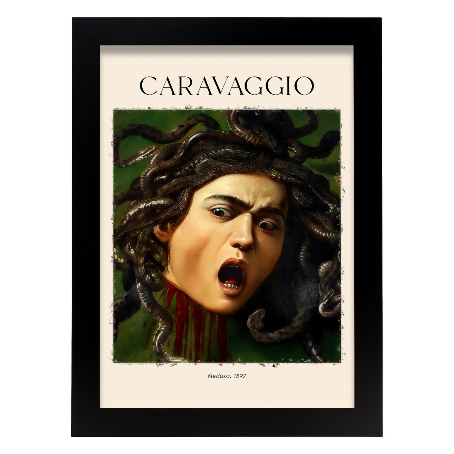 Lámina de Medusa 1597 inspirada en Caravaggio
