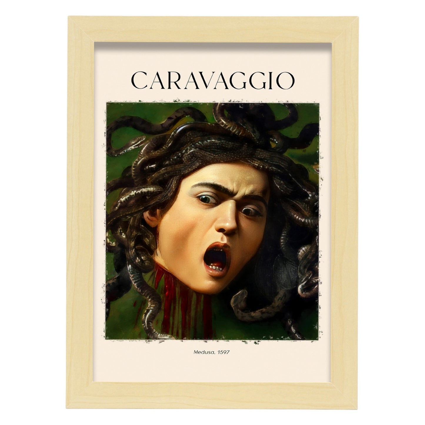 Lámina de Medusa 1597 inspirada en Caravaggio