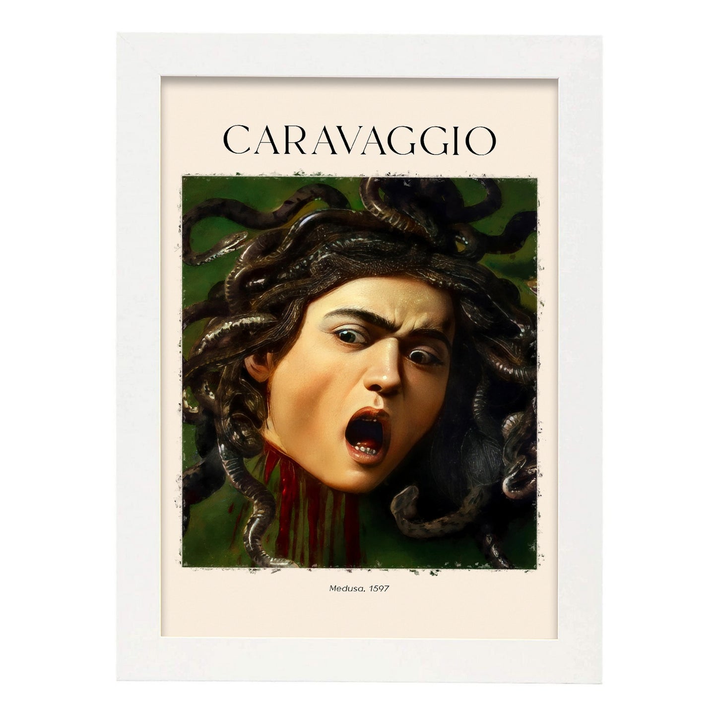 Lámina de Medusa 1597 inspirada en Caravaggio