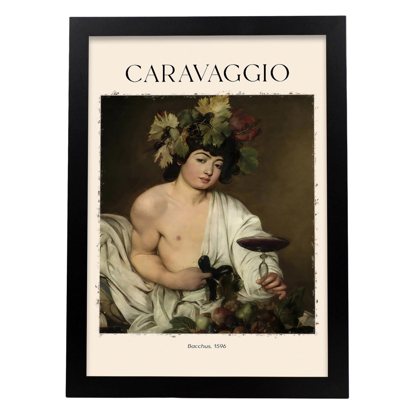 Lámina de Baco inspirada en Caravaggio para decoración de hogar