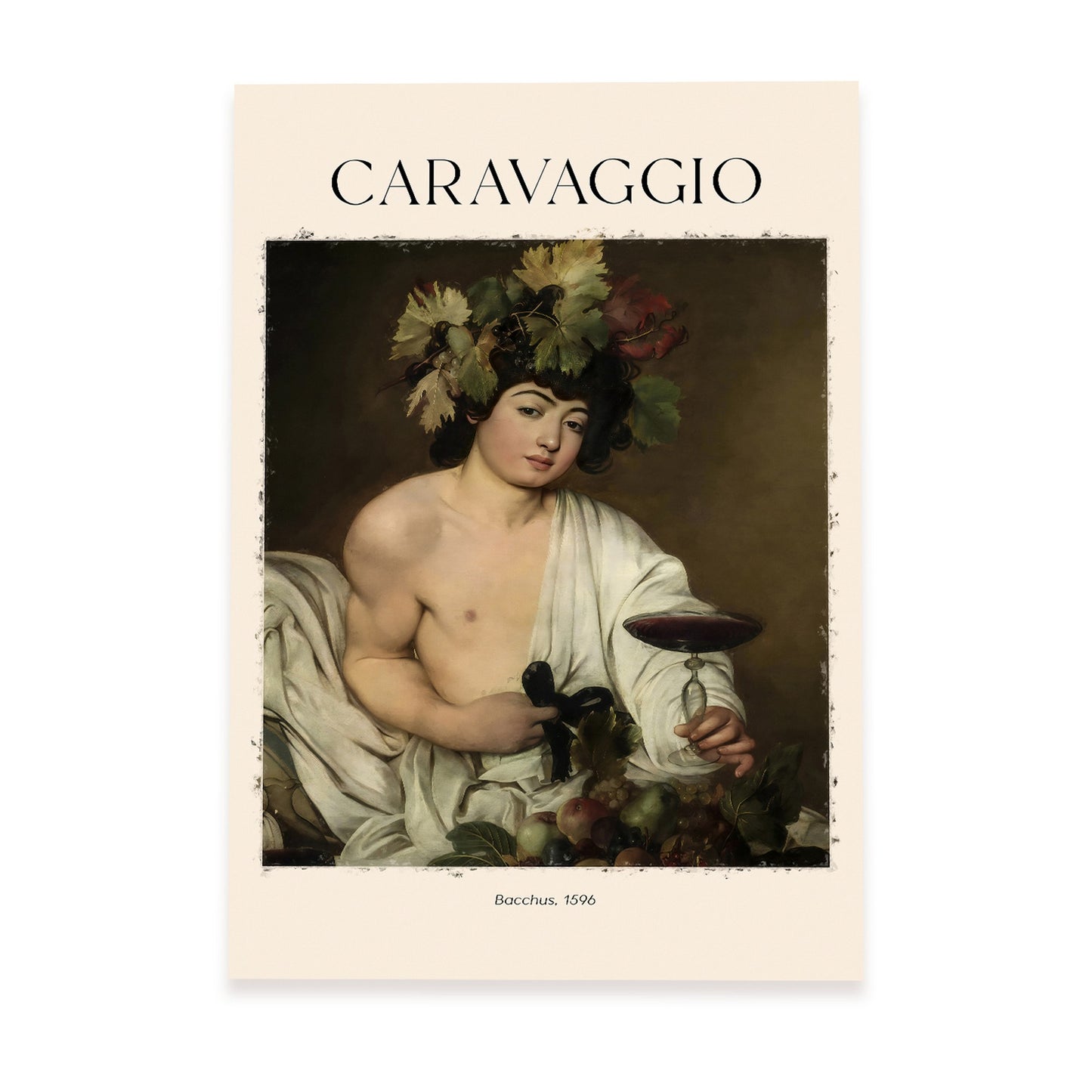 Lámina de Baco inspirada en Caravaggio para decoración de hogar