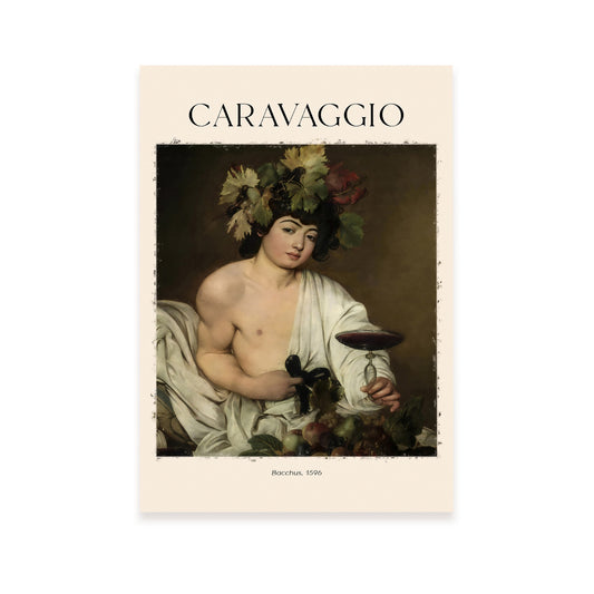 Lámina de Baco inspirada en Caravaggio para decoración de hogar